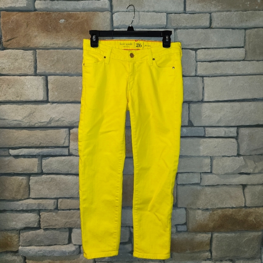 Kate Spade Play Hooky Yellow Jeans Size 26